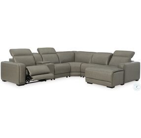 Correze Gray 6 Piece Power Reclining Sectional with RAF Chaise