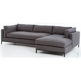 Grammercy Bennett Charcoal And Matte Black 2 Piece RAF Sectional