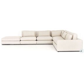 Bloor Essence Natural 5 Piece Sectional With Ottoman