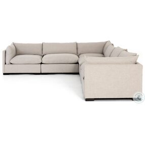 Westwood Bennett Espresso And Moon 6 Piece Sectional