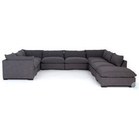 Westwood Espresso And Charcoal 8 Piece Sectional With Ottoman