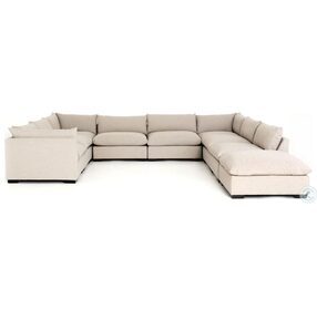 Westwood Bennett Espresso And Moon 8 Piece Sectional With Ottoman