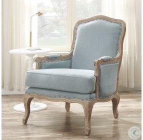 Regal Light Blue Accent Chair