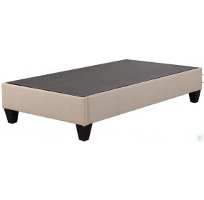 Abby Natural Twin Upholstered Platform Bed