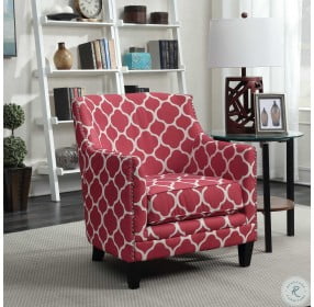 Deena Red Accent Chair