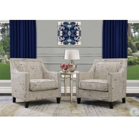 Emery French Script Accent Chair
