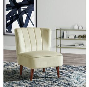 Corbin Cream Velvet Tufted Accent Chair