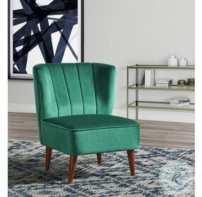Corbin Emerald Velvet Tufted Accent Chair
