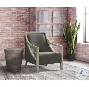 Dayna Charcoal And White Wash Frame Accent Chair