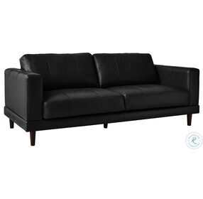 Hanson Fiero Black Leather Living Room Set