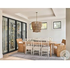 Weekender White Rattan Marco Side Chair Set of 2