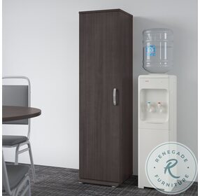 Universal Storm Gray Tall Narrow Storage Cabinet With Door And Shelves