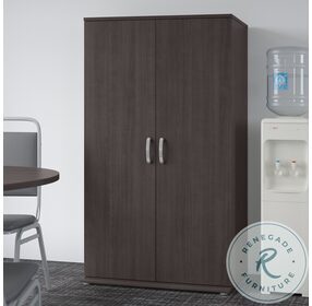 Universal Storm Gray Tall Storage Cabinet With Door And Shelves