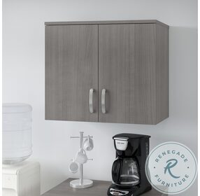Universal Platinum Gray Wall Cabinet With Door And Shelves