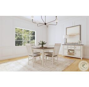 Beacon Smoky White And Peppercorn Leg Extendable Dinette Table