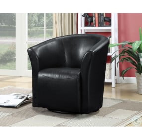 Radford Black Swivel Accent Chair