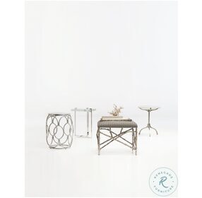 Mott Silver And Clear End Table