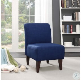 North Blue Accent Slipper Chair