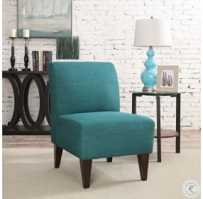North Teal Accent Slipper Chair
