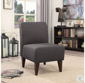 North Charcoal Accent Slipper Chair