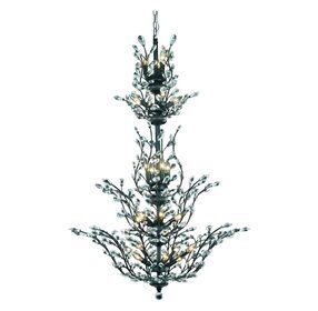 Orchid 41" Dark Bronze 25 Light Chandelier With Clear Royal Cut Crystal Trim