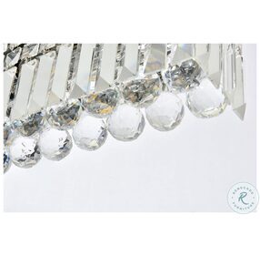 Maxime 5" Chrome 7 Light Wall Sconce With Clear Royal Cut Crystal Trim