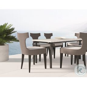 Sanibel Flint Grey And Terrazzo Outdoor Dining Table