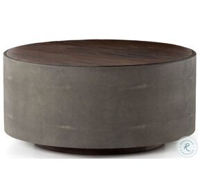 Crosby Charcoal Shagreen Round Occasional Table Set