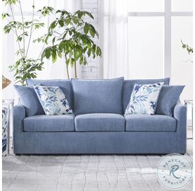 Sylvie Slate Blue Living Room Set
