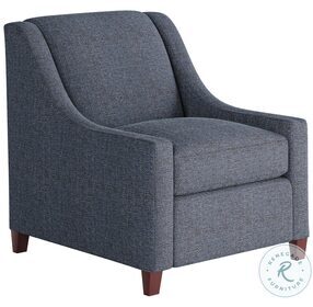 Sugarshack Blue Navy Recessed Arm Accent Chair