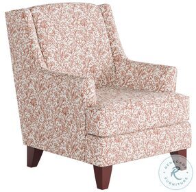 Clover Coral Wing Back Accent Chair