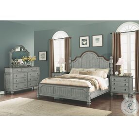 Plymouth Distressed Gray Wash Queen Poster Bed