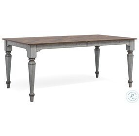 Plymouth Distressed Gray Wash Rectangular Extendable Dining Room Set