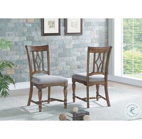 Plymouth Gray And Brown Upholstered Side Chair Set of 2