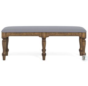 Plymouth Distressed Brown Brown Upholstered Bench