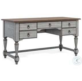 Plymouth Distressed Gray Wash Writing Home Office Set
