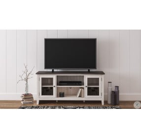 Dorrinson Antique White And Gray 60" TV Stand