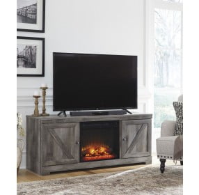 Wynnlow Gray Lg TV Stand With Fireplace Insert