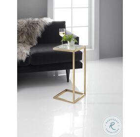 Holmes Gold C Shaped Accent Table