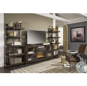 Starmore Oiled Walnut 70" TV Stand With Electric Fireplace