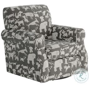 Doggie Grey Graphite Swivel Chair