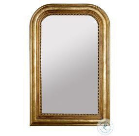 Waverly Gold Leaf Hand Carved Top Rectangular Mirror