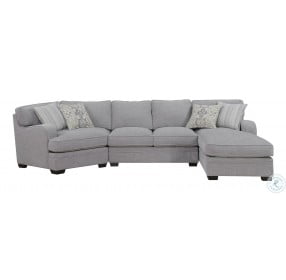 Analiese Linen Gray RAF Chaise Sectional