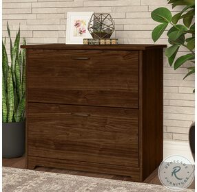 Cabot Modern Walnut 2 Drawer Lateral File Cabinet