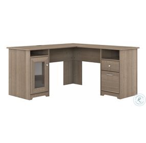 Cabot Ash Gray 60" L Shaped Home Office Set