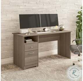 Cabot Ash Gray 60" Computer Desk with Drawers
