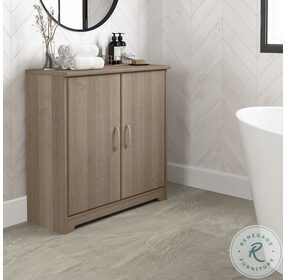 Cabot Ash Gray Small Bathroom Storage Cabinet with Doors