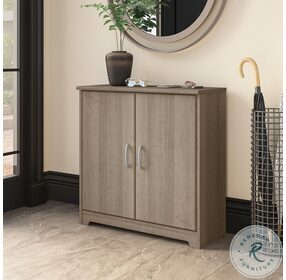 Cabot Ash Gray Small Entryway Cabinet with Doors