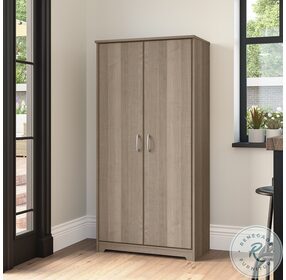 Cabot Ash Gray Tall Kitchen Pantry Cabinet with Doors