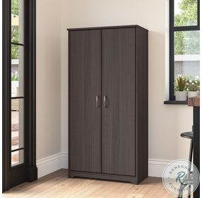 Cabot Heather Gray Tall Kitchen Pantry Cabinet with Doors